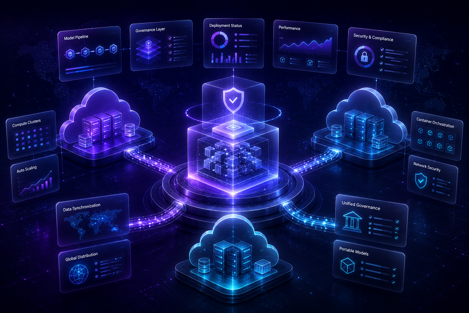 Secure multi-cloud deployment visualization