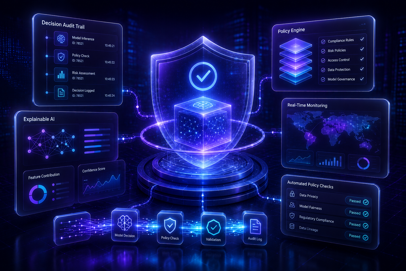 Real-time compliance monitoring visualization